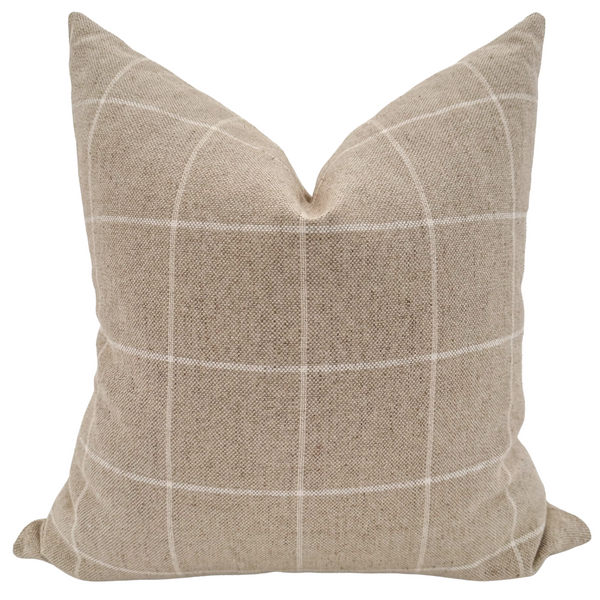 Windowpane from Belgian Linen Pillow Cover