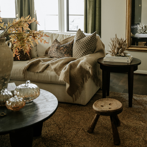 Heritage Yellow & Brown Pillow Cover