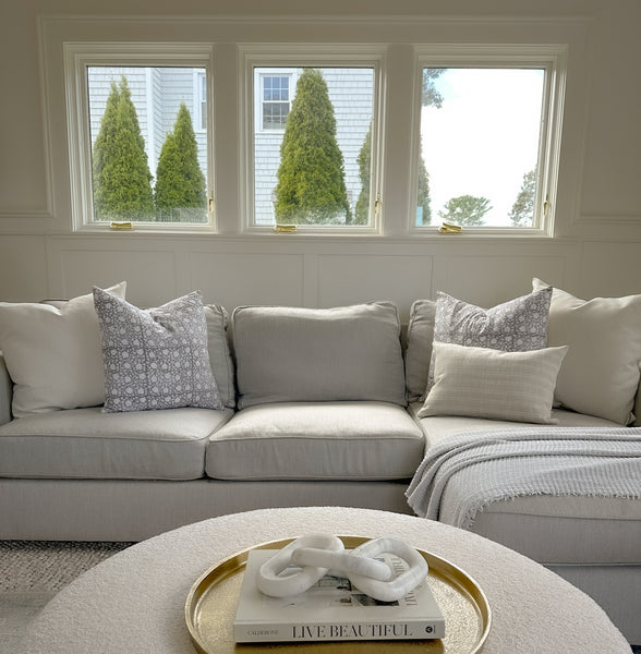 Chaise Sectional Sofa Pillow Combo 'Penny'