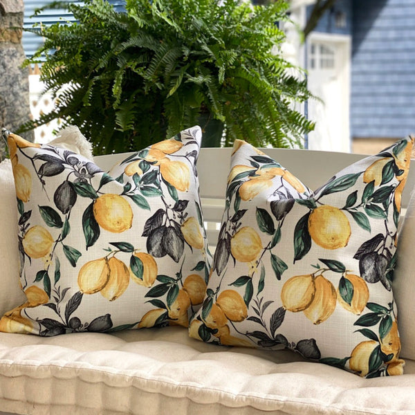 Lemons Indoor/Outdoor Pillow Cover