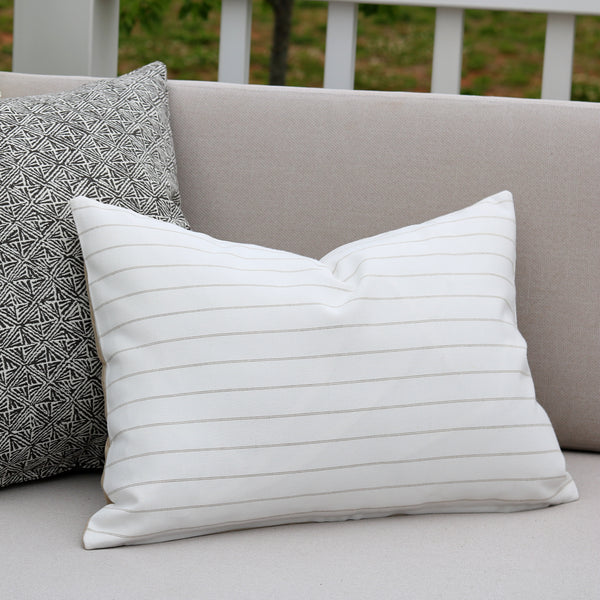 Minimal Stripe | Brown Outdoor Pillow Cover