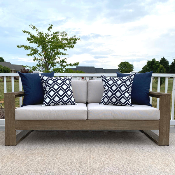 Navy Outdoor Pillow Cover