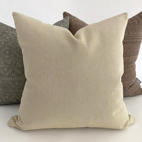 Solid Canvas  | Tan Pillow Cover