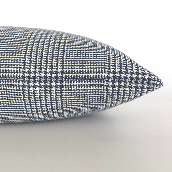 Glen Blue Plaid Pillow Cover