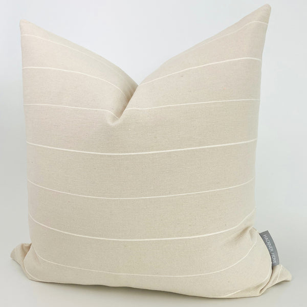 Vintage Linen Stripe |  Jute Pillow Cover