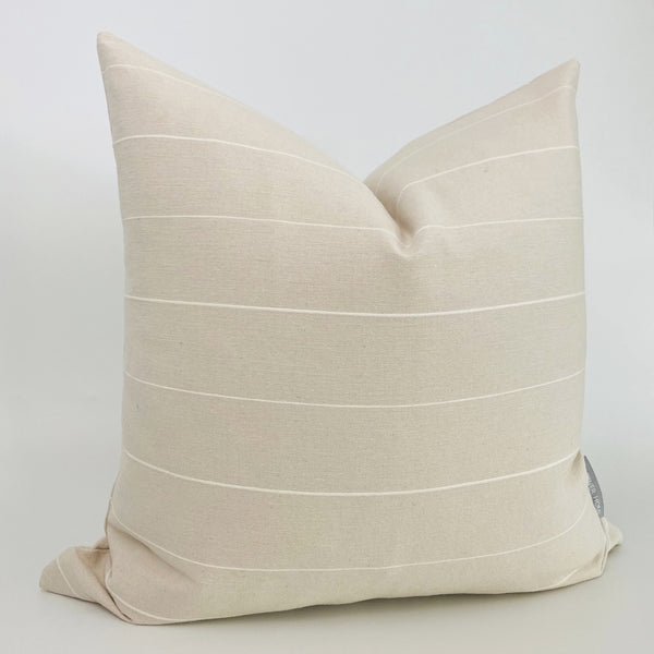 Vintage Linen Stripe |  Jute Pillow Cover