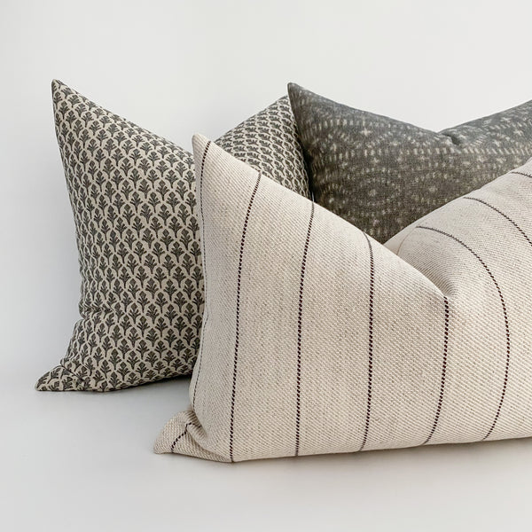 Antique Charcoal Pillow Cover Set