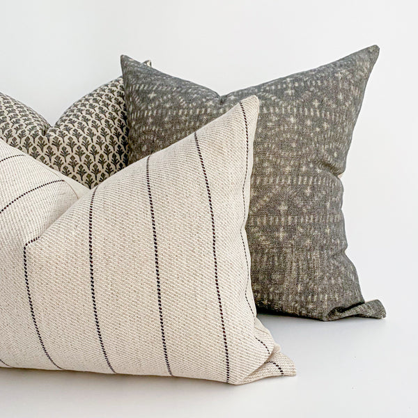 Antique Charcoal Pillow Cover Set