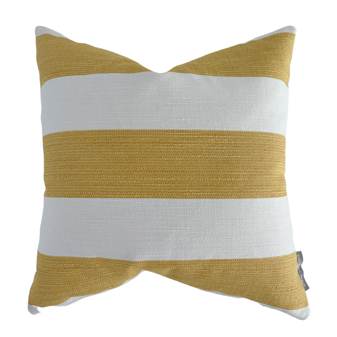 Cabana Yellow Outdoor Pillow Cover ON THE SHELF