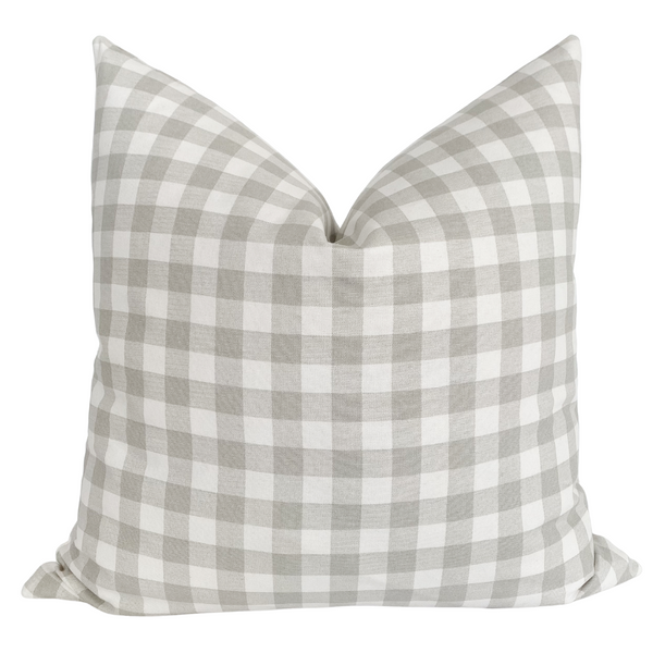 Check French Gray Pillow Cover
