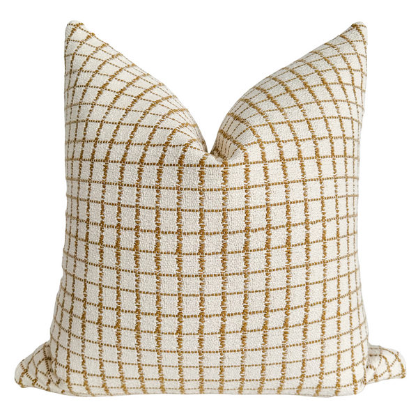 Square Dance | Wheat Pillow Cover