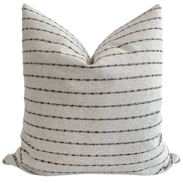 Eloa Gray & White Pillow Cover