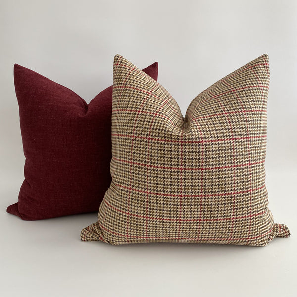 Warm Winter Plaid Pillow Cover