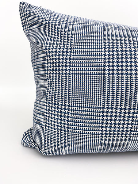 Glen Blue Plaid Pillow Cover