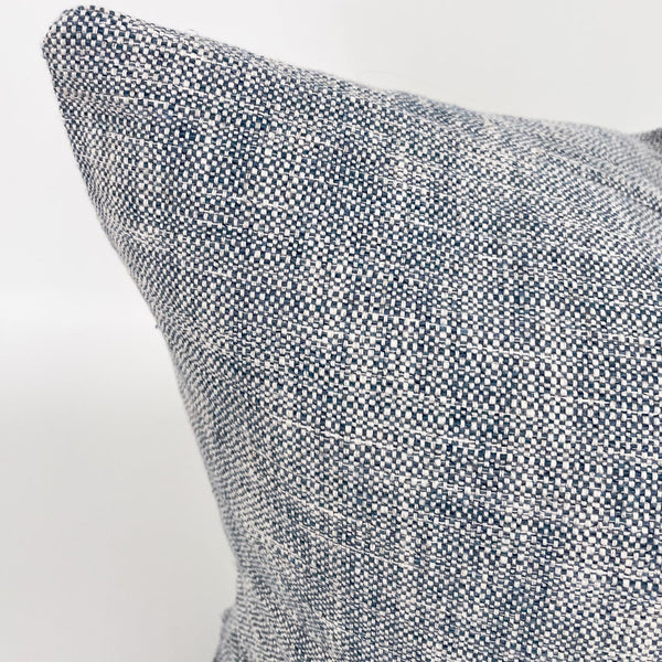 Distressed Woven | Blue Pillow Cover