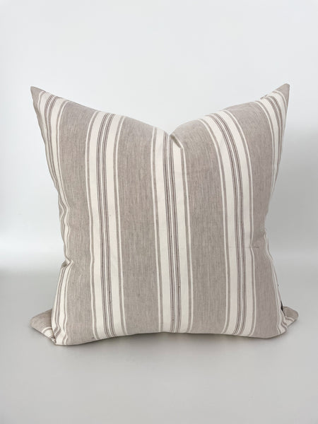 Vanilla Latte Stripes Pillow Cover