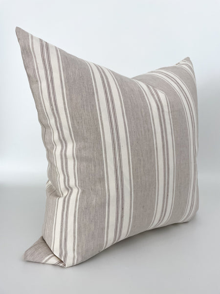 Vanilla Latte Stripes Pillow Cover