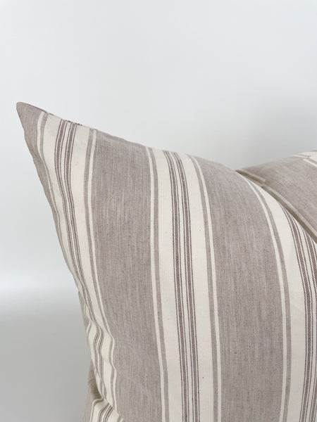Vanilla Latte Stripes Pillow Cover