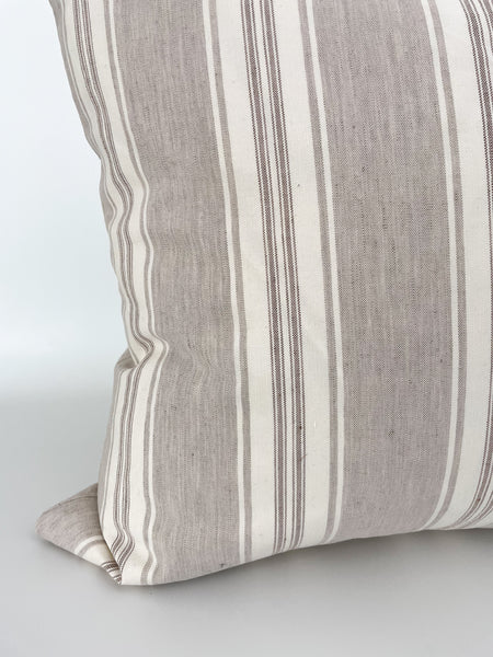 Vanilla Latte Stripes Pillow Cover