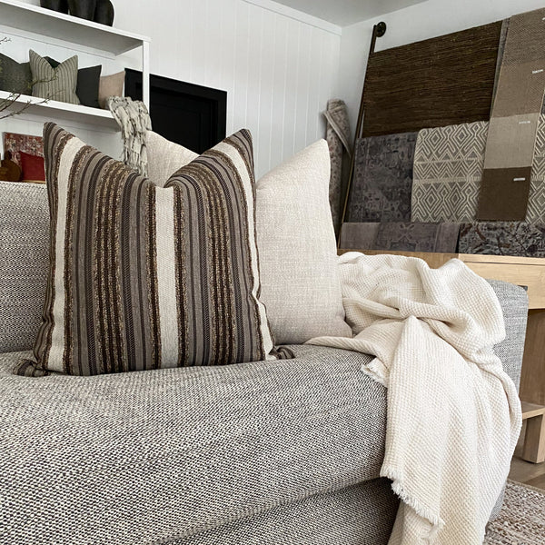 Espresso Stripe Pillow Cover