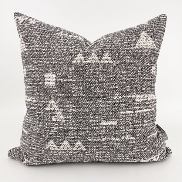 Gray Pillow Cover, Designer Pillow Cover, Hackner Home, Gray Geometric Pillow Cover, Ethnic Gray Pillow Cover, Tribal Design Pillow, Teen decorative Pillow, Dorm Room Pillow, Kids Pillow, Boys Room Pillow, Winter Lodge Pillow