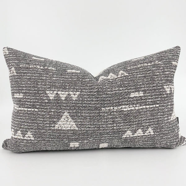 Gray Pillow Cover, Designer Pillow Cover, Hackner Home, Gray Geometric Pillow Cover, Ethnic Gray Pillow Cover, Tribal Design Pillow, Teen decorative Pillow, Dorm Room Pillow, Kids Pillow, Boys Room Pillow, Winter Lodge Pillow