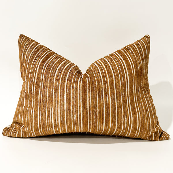 Gold Stripes Pillow Cover