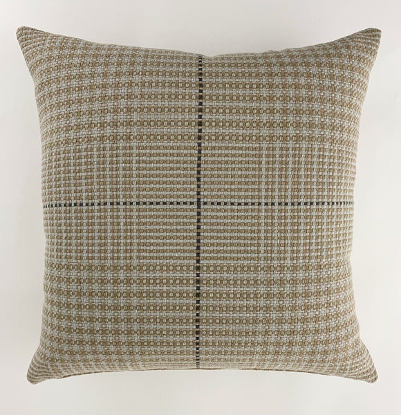 Tan Plaid Pillow, Plaid pillow cover, Decorative Pillow Pillow, Plaid Throw Pillow, Hackner Home Pillows,  Designer Pillow Covers, Decorative pillow cover, Modern Plaid Pillow, Boy's Room Pillow, Boy's plaid pillow, Masculine Pillows, Handmade Pillows