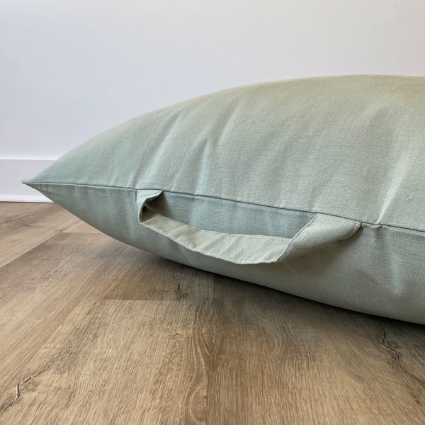 Mint Green Floor Pillow, Green Floor Pillow, Light Green Floor Pillow, Large Pillow for TV lounging on floor, TV lounging Pillow, Yoga Pillow, Meditation Pillow, Floor Pillow Cover, Washable Floor Pillow Cover, Handmade Floor Pillow Cover, Hackner Home