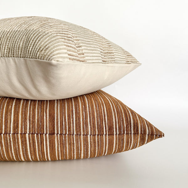 Gold Stripes Pillow Cover