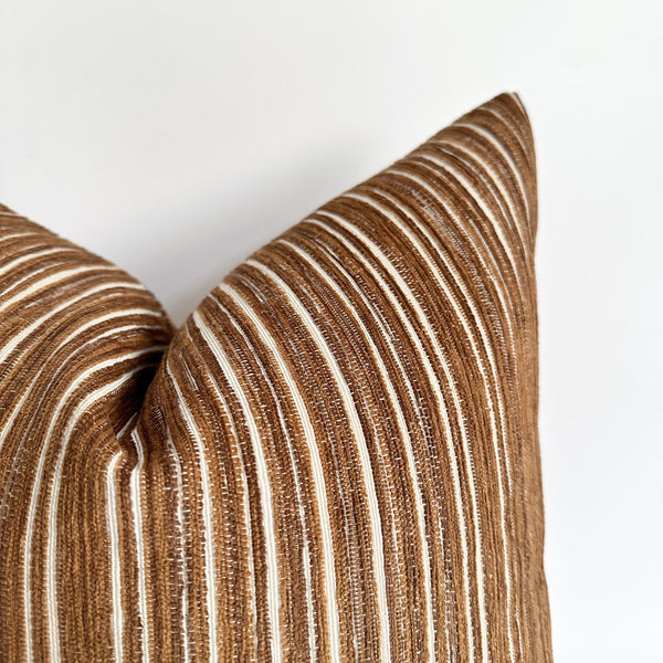Gold Stripes Pillow Cover