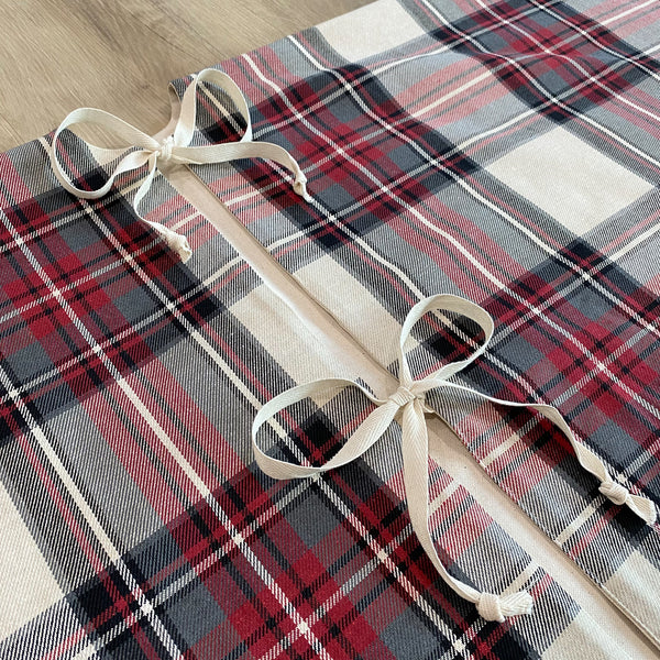 Red Plaid Christmas Tree Skirt
