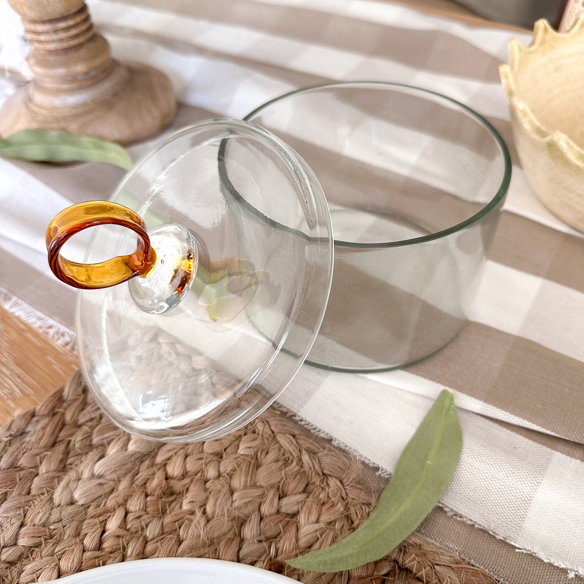 Glass Canister | Amber Handle