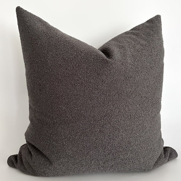 Graphite Gray Textured Pillow Cover