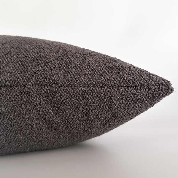 Graphite Gray Textured Pillow Cover