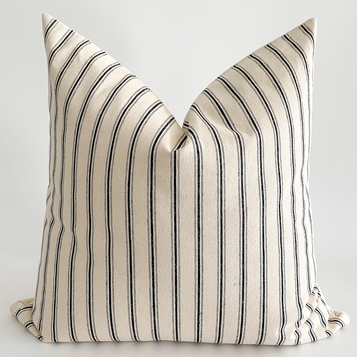 Broad Ticking Stripe Cream Black