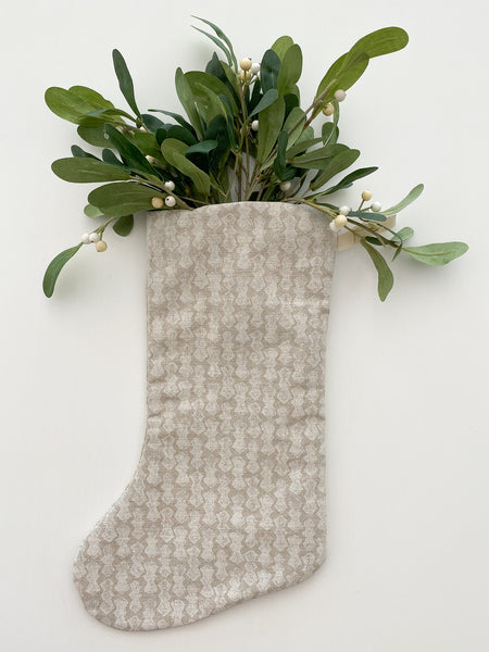 Neutral Christmas Stocking, Hackner Home Christmas Stocking, Boho Christmas Stocking, Hackner Home, Handmade Christmas Stocking, Curated Christmas Stocking, Sandy Christmas Stocking, Neutral Christmas Decor
