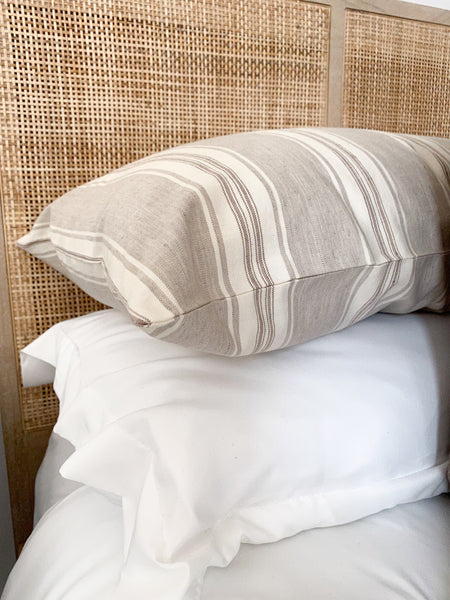 Brown Pillows, Brown Throw Pillows, Hackner Home, Hackner Home Designer Pillows, Handmade Pillow Shop, Handmade Pillows, Spring Pillows, Spring Throw Pillows, How to style pillows on the bed