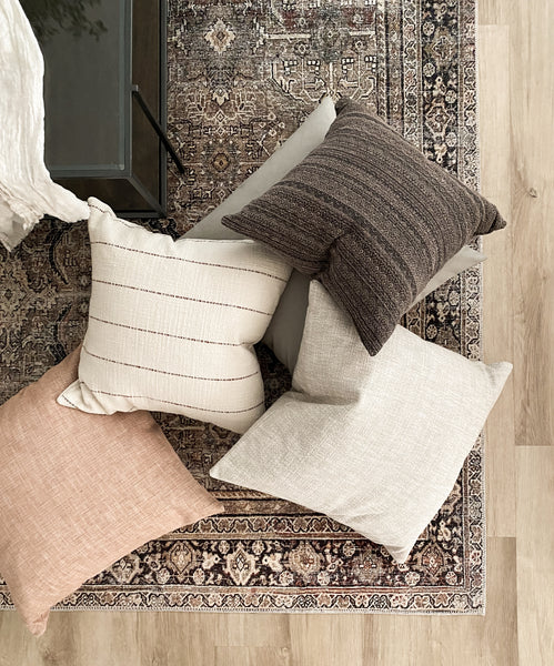 Corded Rust Pillow Cover