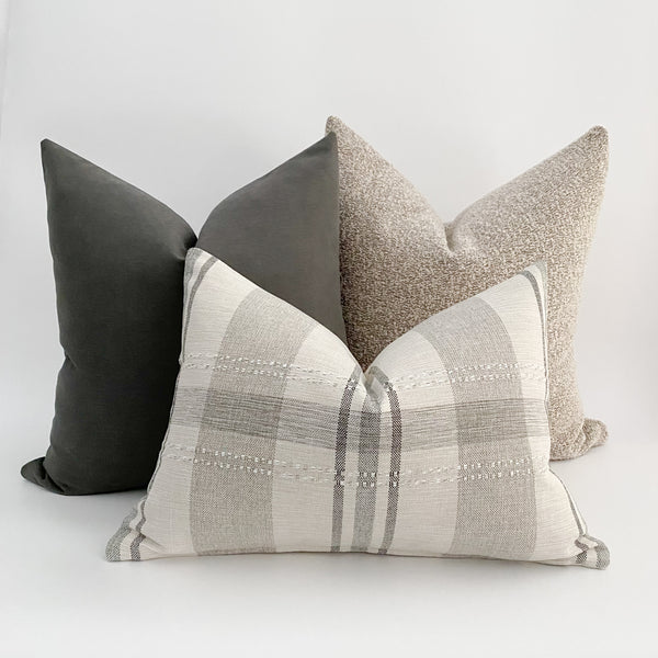 Peppercorn Gray Pillow Cover