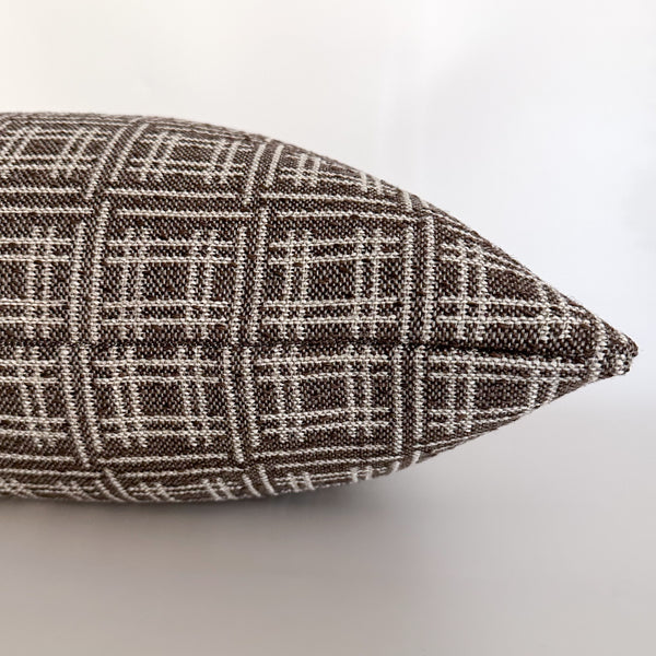 Crisscross Brown Pillow Cover