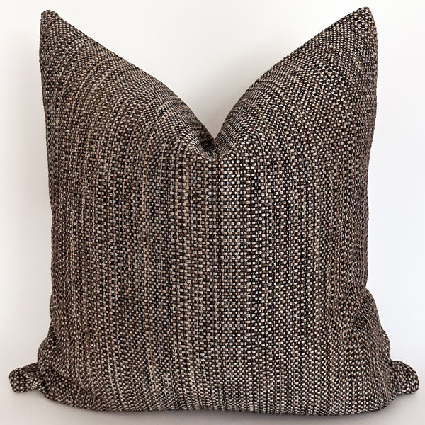 Scandi Brown & Blue Pillow Cover