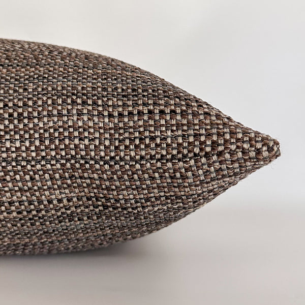 Scandi Brown & Blue Pillow Cover