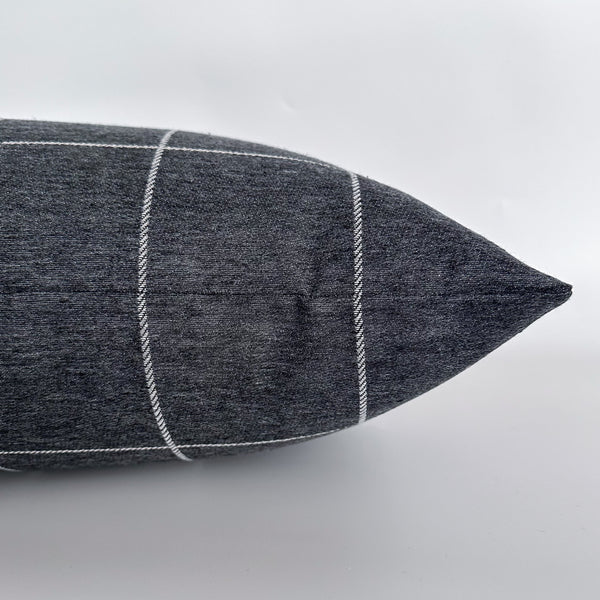 Blue Charcoal Plaid Pillow Cover