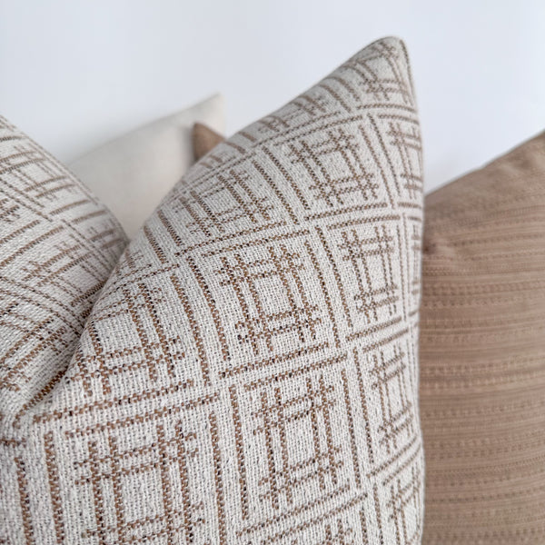 Crisscross White Pillow Cover