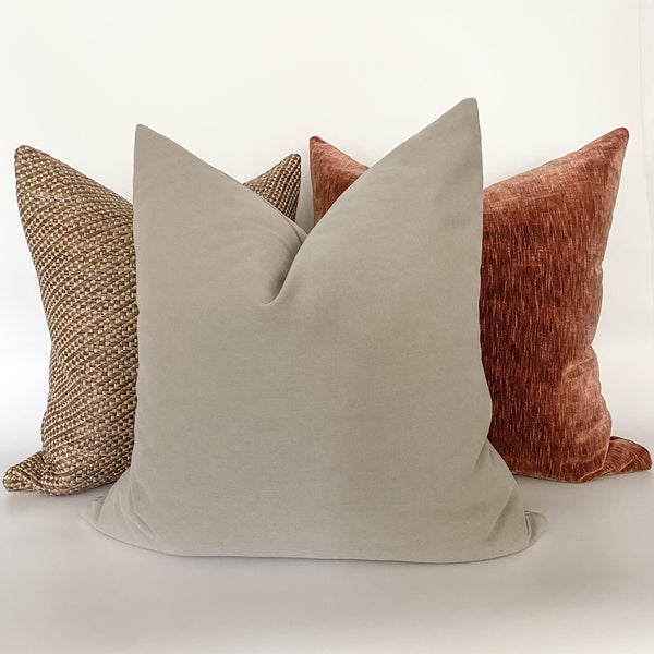 Modern Greige Pillow Cover