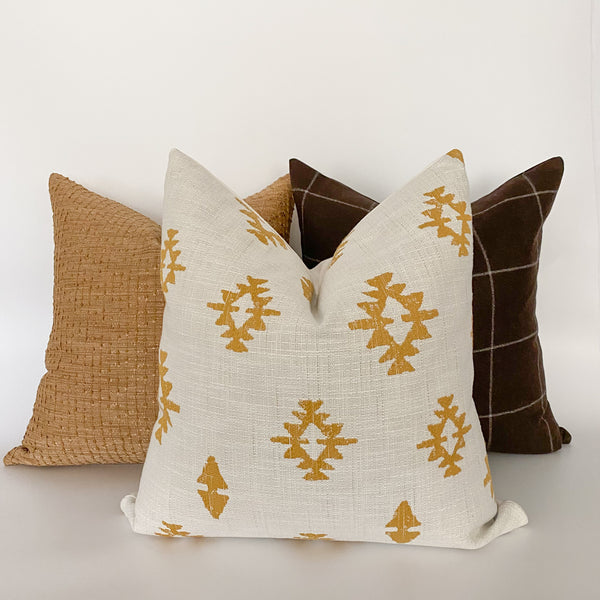 Winslow Yellow Pillow Cover (ON THE SHELF)