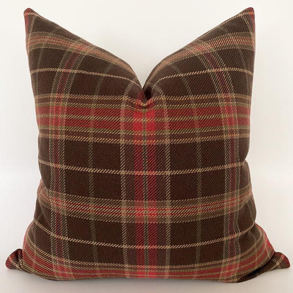 English Plaid Pillow Cover