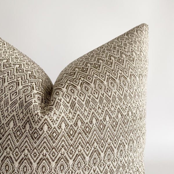 Brown Throw Pillow, Brown Pillow Cover, Bed Pillow Arrangements, Pillow, Hackner Home, Modern Throw pillows, Curated Pillows, Handmade Pillows, Handmade Pillows, Wholesale Pillows, Made in USA Pillows, Hackner Home Pillows