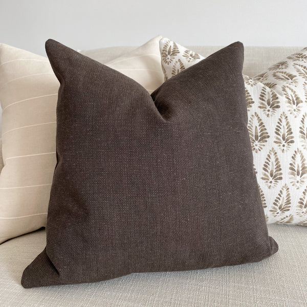 Solid Canvas | Dark Chocolate Pillow Cover